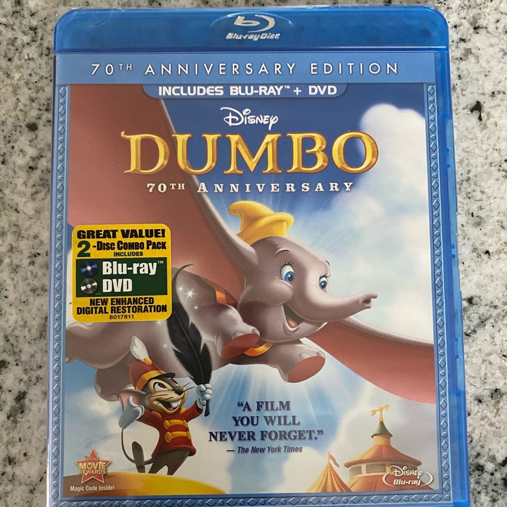 Dumbo 70th Anniversary Edition Blu-Ray & DVD Set